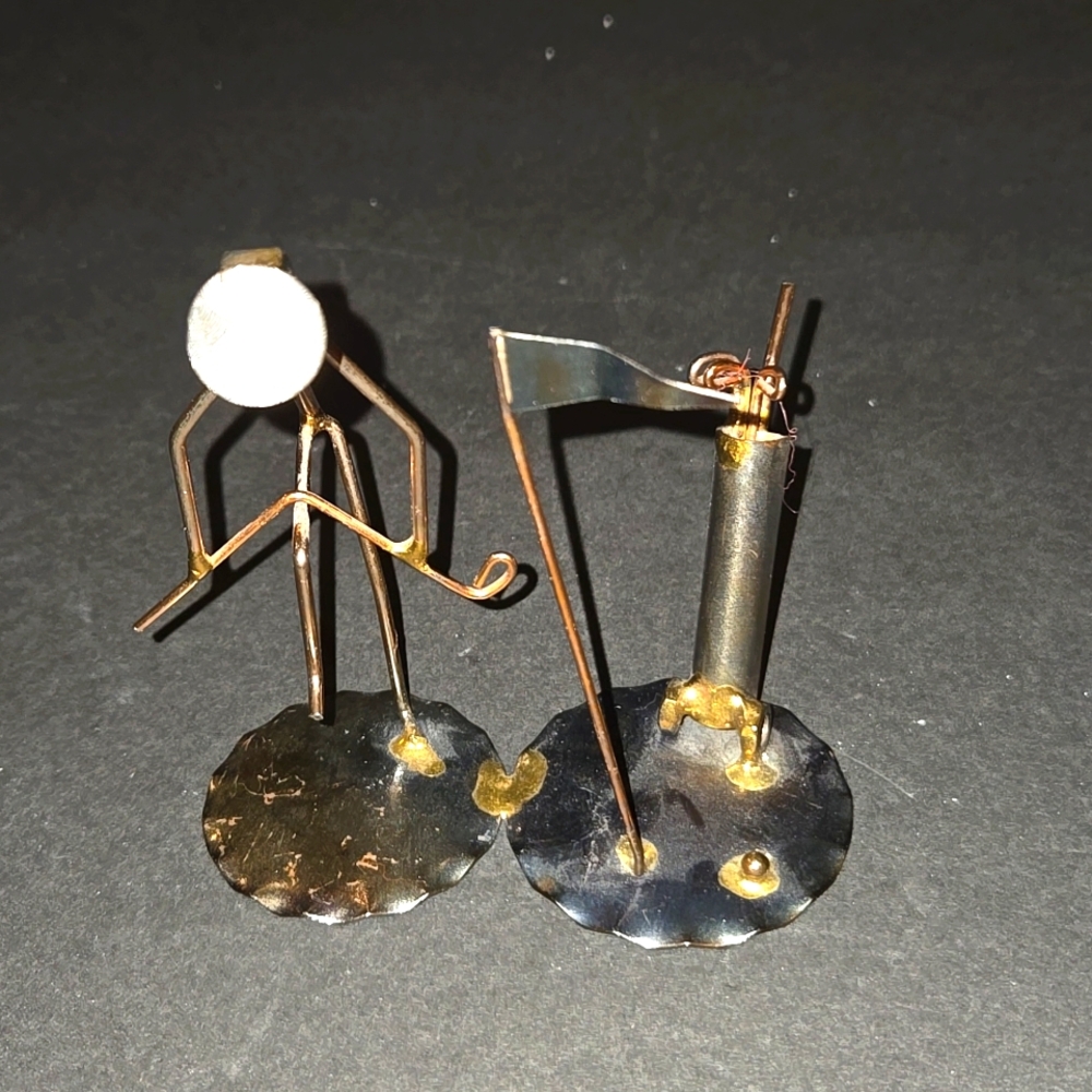 RARE ROCK CREEK METAL CRAFT FRUSTRATED PUTTING GOLFING FIGURINE 4 1/4" TALL